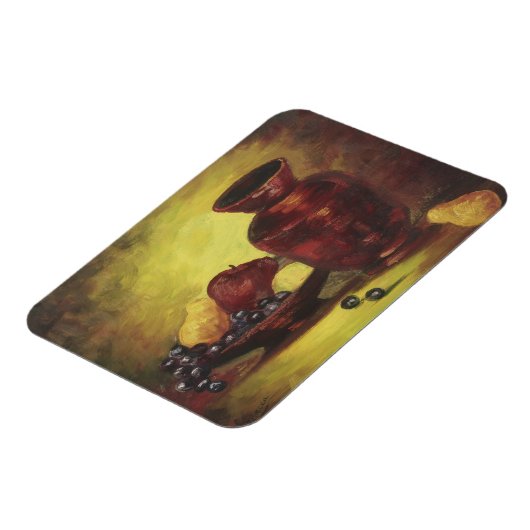 Magnet Flexible Vase rouge avec aimant aux fruits (Côté Gauche)