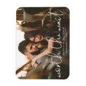 Magnet Flexible Vaut le Mariage d'attente - Script photo moderne (Vertical)