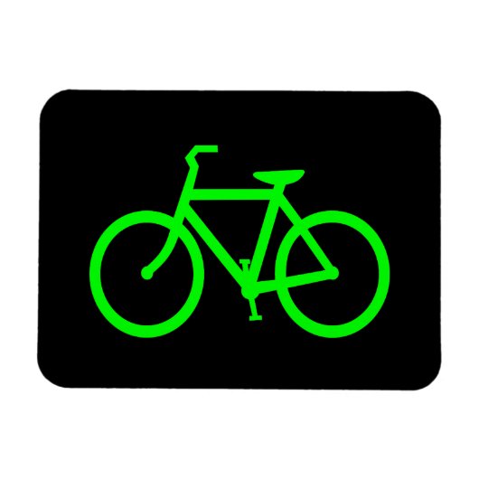 Magnet Flexible Vélo Vert Citron (Horizontal)