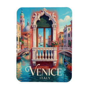 Magnet Flexible Venise Italie Grand Canal Voyage Historique
