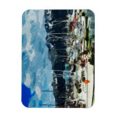 Magnet Flexible Vent Alaska Habor Impressionnisme Abstrait (Vertical)