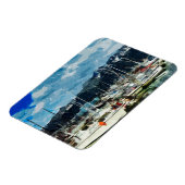 Magnet Flexible Vent Alaska Habor Impressionnisme Abstrait (Côté Gauche)
