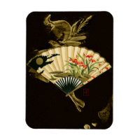 Ventilateur oriental criblé au design floral
