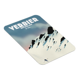 Magnet Flexible Verbier Suisse affiche d'art d'impression de voyag