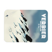 Magnet Flexible Verbier Suisse affiche de voyage de ski imprimé. (Horizontal)