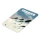 Magnet Flexible Verbier Suisse affiche de voyage de ski imprimé. (Côté Gauche)
