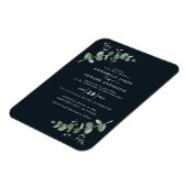 Magnet Flexible Verdure mariage Eucalyptus botanique noir moderne (Côté Gauche)
