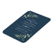 Magnet Flexible Verdure mariage Eucalyptus marine botanique bleu (Côté Gauche)