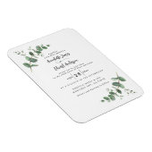 Magnet Flexible Verdure mariage Eucalyptus script botanique invit (Côté Droit)