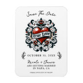Magnet Flexible Véritable Amour Coeur tatouage Mariage Enregistrer (Vertical)