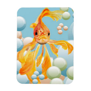 Magnet Flexible Vermillion Oiseaux Dans L'Eau Bubble Pastel