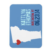 Magnet Flexible Vermont Enregistrer la date - Ville personnalisabl (Vertical)