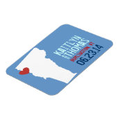 Magnet Flexible Vermont Enregistrer la date - Ville personnalisabl (Côté Gauche)