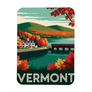 Magnet Flexible Vermont États-Unis Montagnes Vertes Et Voyage en N