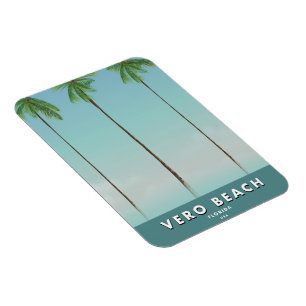 Magnet Flexible Vero Beach Florida affiche de voyage vintage