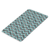 Magnet Flexible Verre coupé foncé et Zigzag Turquoise (Côté Gauche)