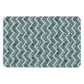 Magnet Flexible Verre coupé foncé et Zigzag Turquoise (Horizontal)