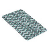 Magnet Flexible Verre coupé foncé et Zigzag Turquoise (Côté Droit)