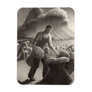 Magnet Flexible Vers la tempête par Grant Wood