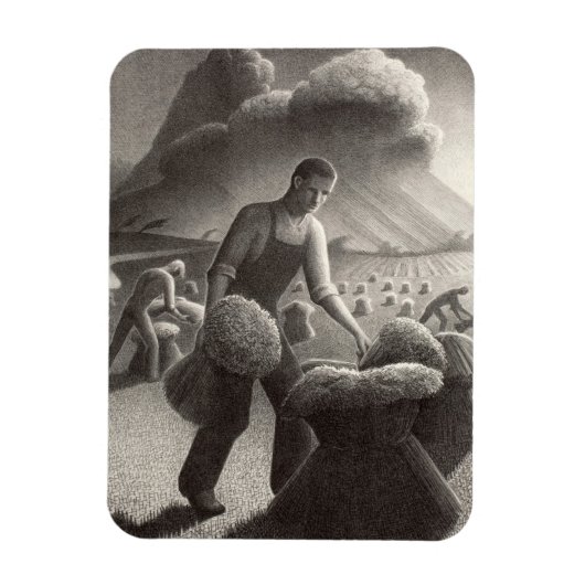 Magnet Flexible Vers la tempête par Grant Wood (Vertical)