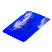 Magnet Flexible Verset biblique de courage fort Ciel bleu Nuages b (Côté Gauche)