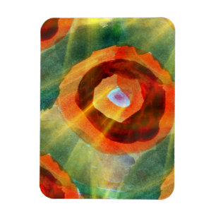 Magnet Flexible vert de l'eau d'abrégé sur texture d'art, orange