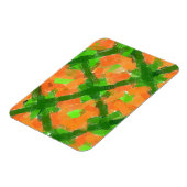 Magnet Flexible Vert et orange Art Abstrait moderne By Elizavella (Côté Gauche)