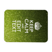 Magnet Flexible Vert olive Conserver Le Calme Avoir Votre Texte (Horizontal)