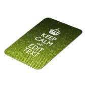 Magnet Flexible Vert olive Conserver Le Calme Avoir Votre Texte (Côté Gauche)