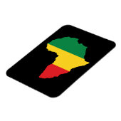Magnet Flexible Vert, or et drapeau rouge de l'Afrique (Côté Gauche)