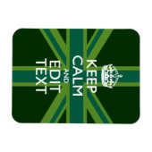 Magnet Flexible Vert Turquoise Gardez Le Calme Et Obtenez Votre Te (Horizontal)