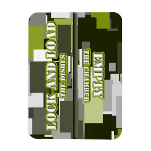 Magnet Flexible Verte Camo Urbain Lock n Chargement Lave-vaisselle