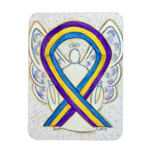 Magnet Flexible Vessie Cancer Sensibilisation Angel Ribbon Cadeau