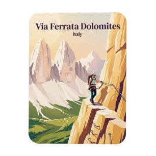Magnet Flexible Via Ferrata Dolomites Italie
