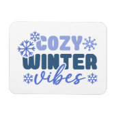 Magnet Flexible Vibes d'hiver confortables - Typographie du flocon (Horizontal)