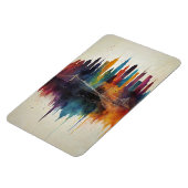 Magnet Flexible Vibrant Abstrait Skyline Cityscape Art (Côté Gauche)