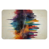 Magnet Flexible Vibrant Abstrait Skyline Cityscape Art (Horizontal)