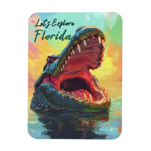 Magnet Flexible Vibrant Alligator Aventure en Floride