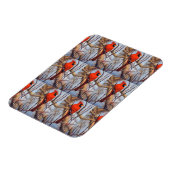 Magnet Flexible Vibrant Red ardinal Bird Perched on Branch  (Côté Gauche)