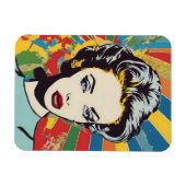 Magnet Flexible Vibrant Retro Femme Pop Portrait Art (Horizontal)