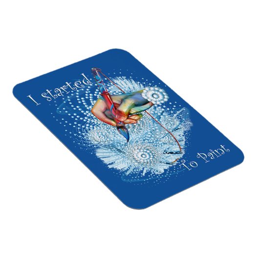 Magnet Flexible Vibration bleue Abstraite (Côté Droit)