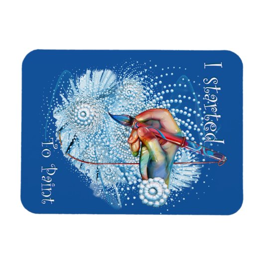 Magnet Flexible Vibration bleue Abstraite (Horizontal)