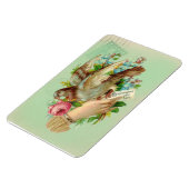 Magnet Flexible Victorian Valentine Bird et rose (Côté Gauche)