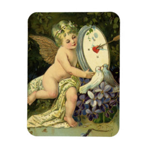 Magnet Flexible Victorian Valentines Day, Vintage Angel Inséparabl