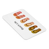 Magnet Flexible Vie de plage et tongs rouges (Côté Droit)