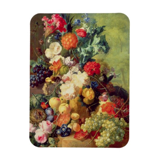 Magnet Flexible Vie morte avec fleurs et fruits (Vertical)