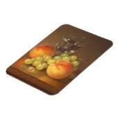 Magnet Flexible Vie morte, Wineglass, Deux pêches, Fruits et Vin (Côté Gauche)