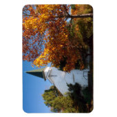 Magnet Flexible Vieille église blanche en automne (Vertical)