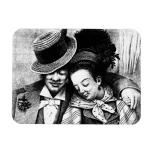 Magnet Flexible Vieille Ensemble Couple Amour Romance art