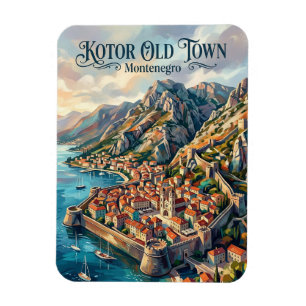 Magnet Flexible Vieille ville de Kotor Monténégro